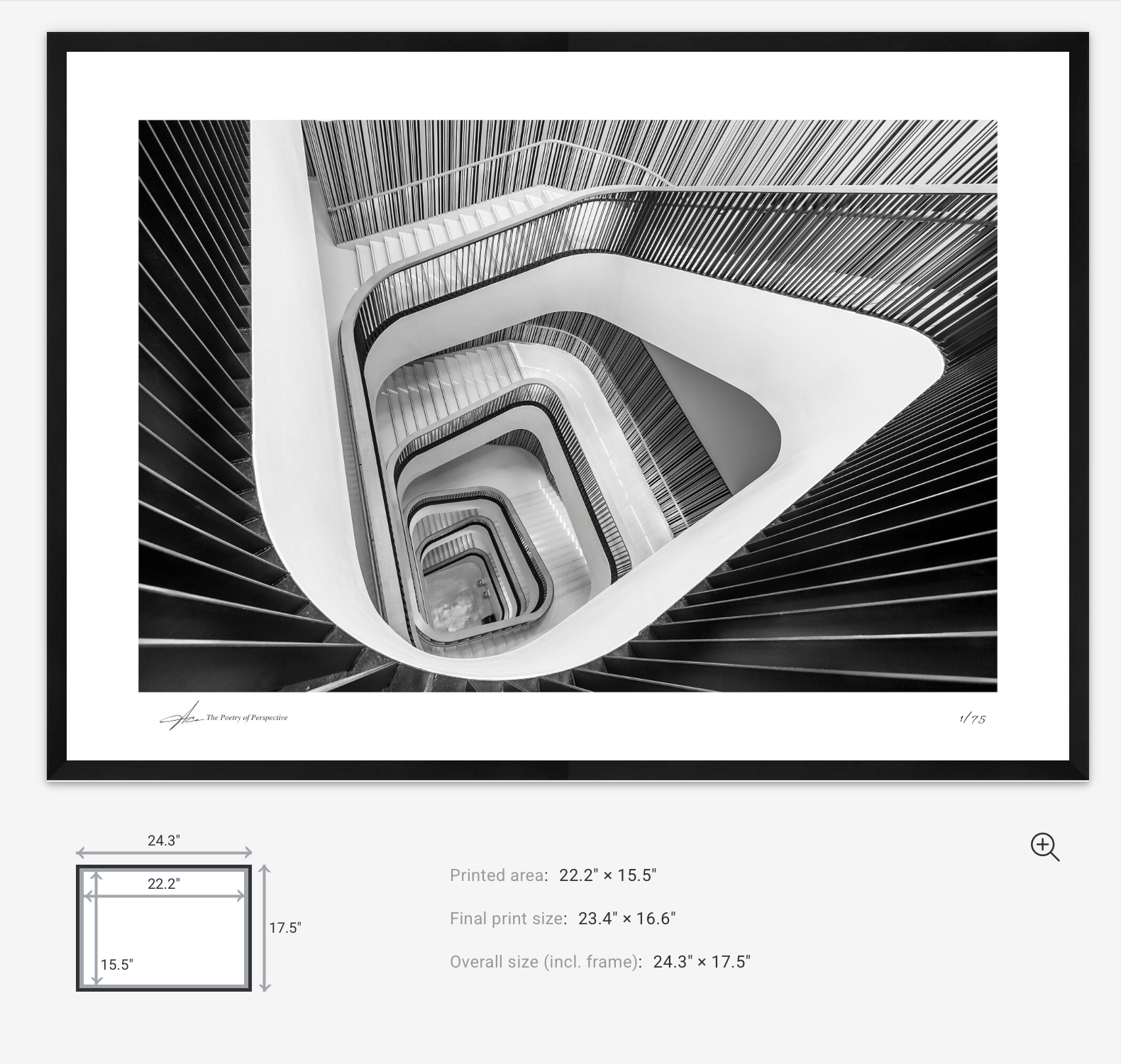 Award winning limited edition Photography Martin Luther Jnr Library staircase