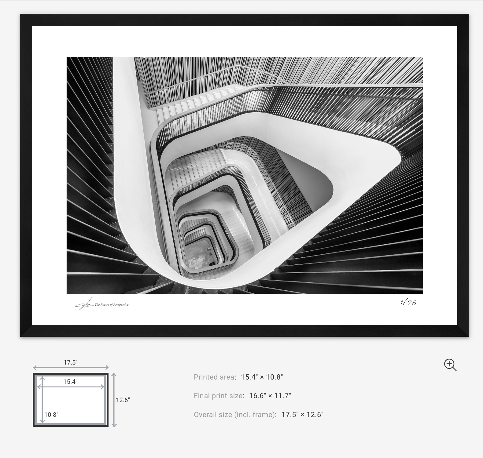 Award winning limited edition Photography Martin Luther Jnr Library staircase