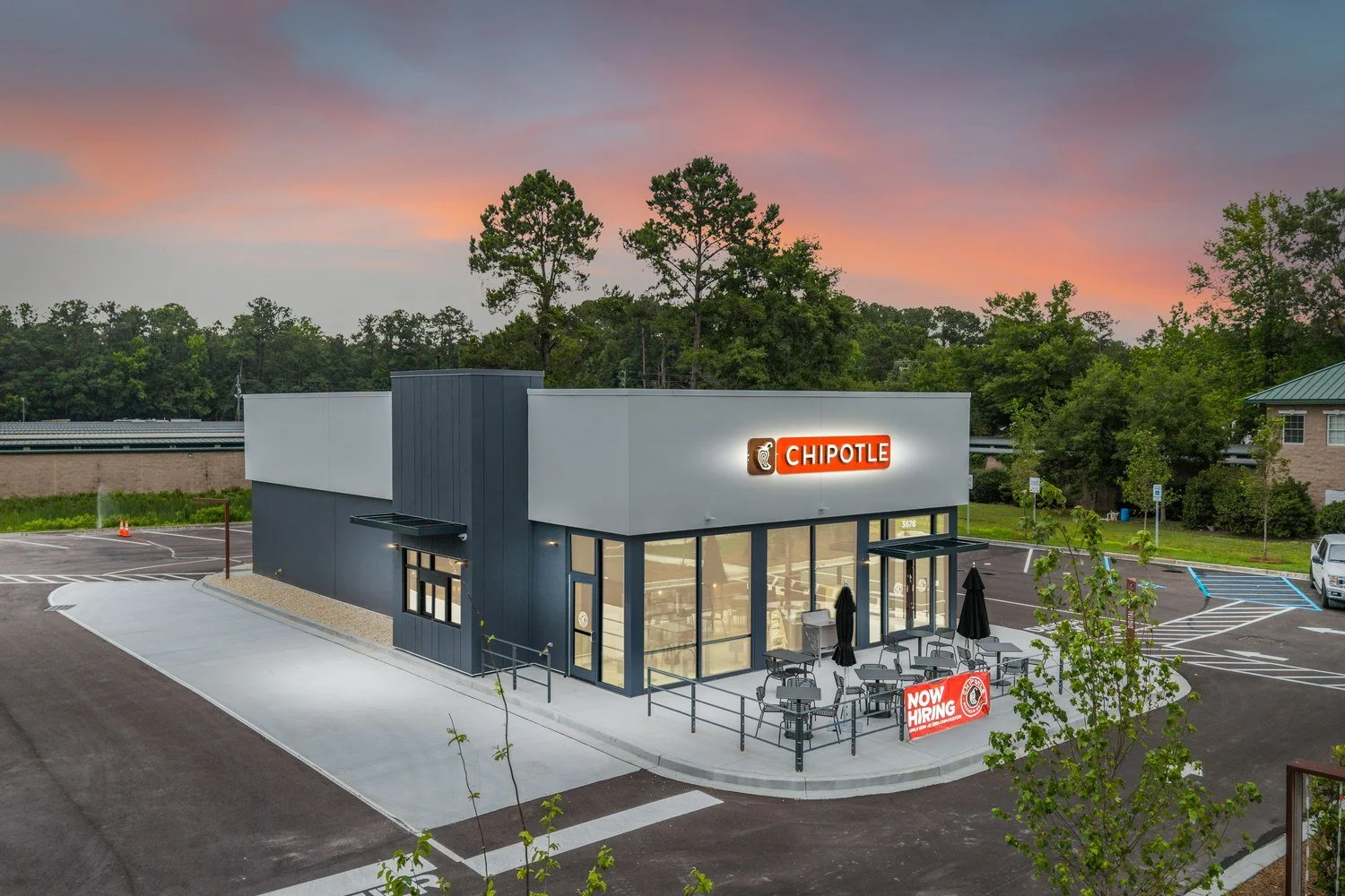 Chipotle at twilight, Ladson, SC