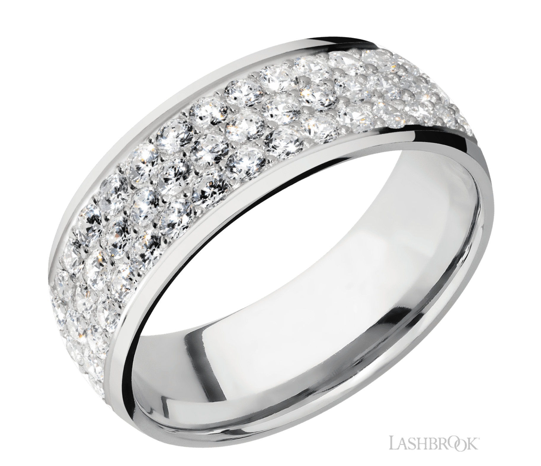14K White Gold with Polish Finish -