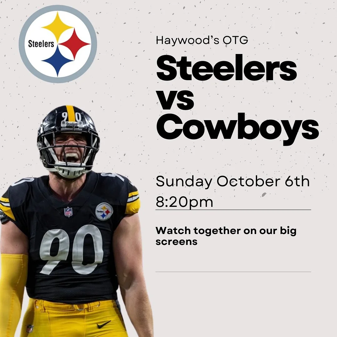 Steelers football at Haywood&rsquo;s 🏈 #herewego