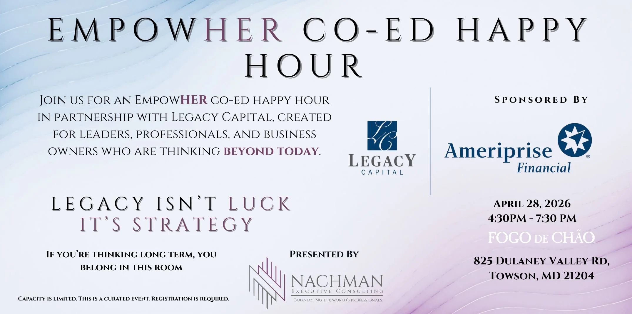 EmpowHER Co-Ed Signature Happy Hour Sponsored by Legacy Capital