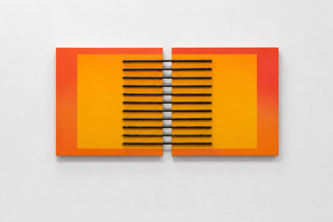 Cabo Rojo II | 2026 |  wood panel, acrylic polyurethane enamel, steel | 50" × 48"