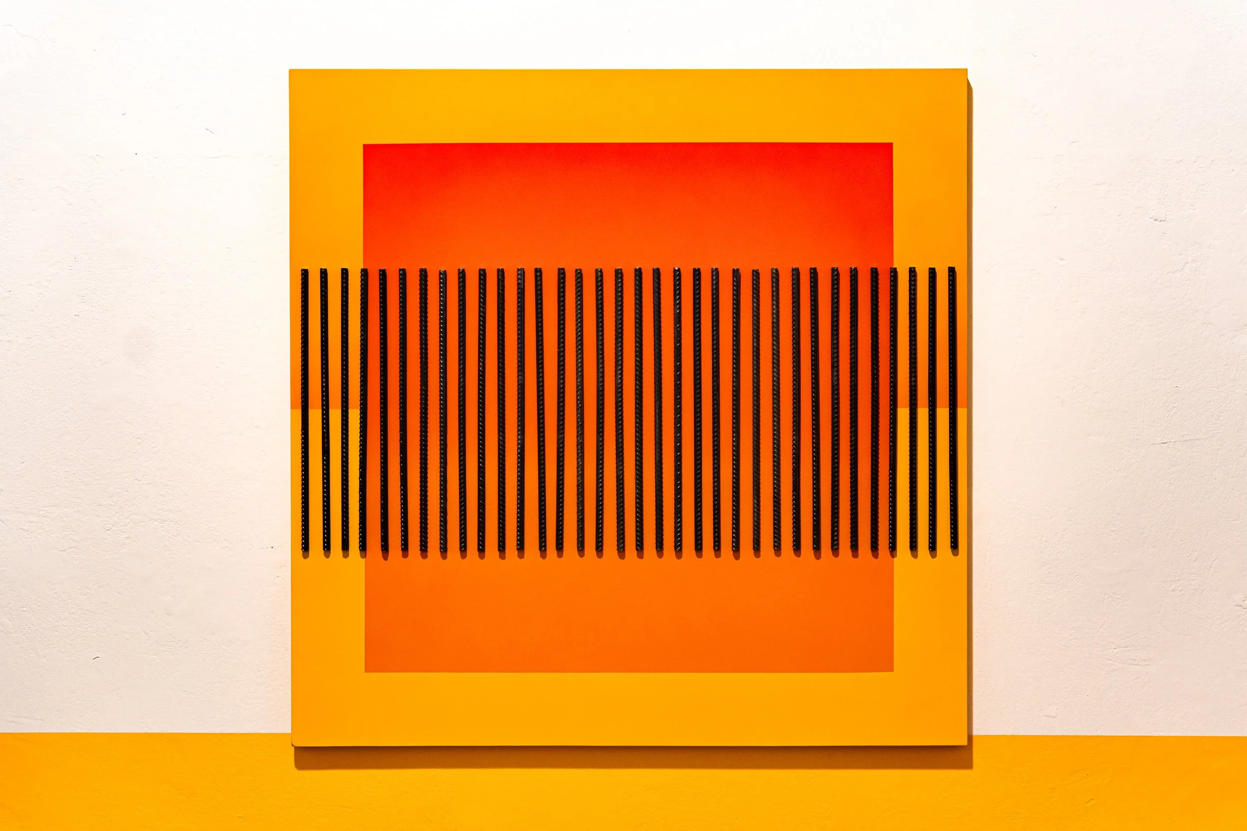 Cabo Rojo I | 2026 |  wood panel, acrylic polyurethane enamel, steel | 48" × 48"