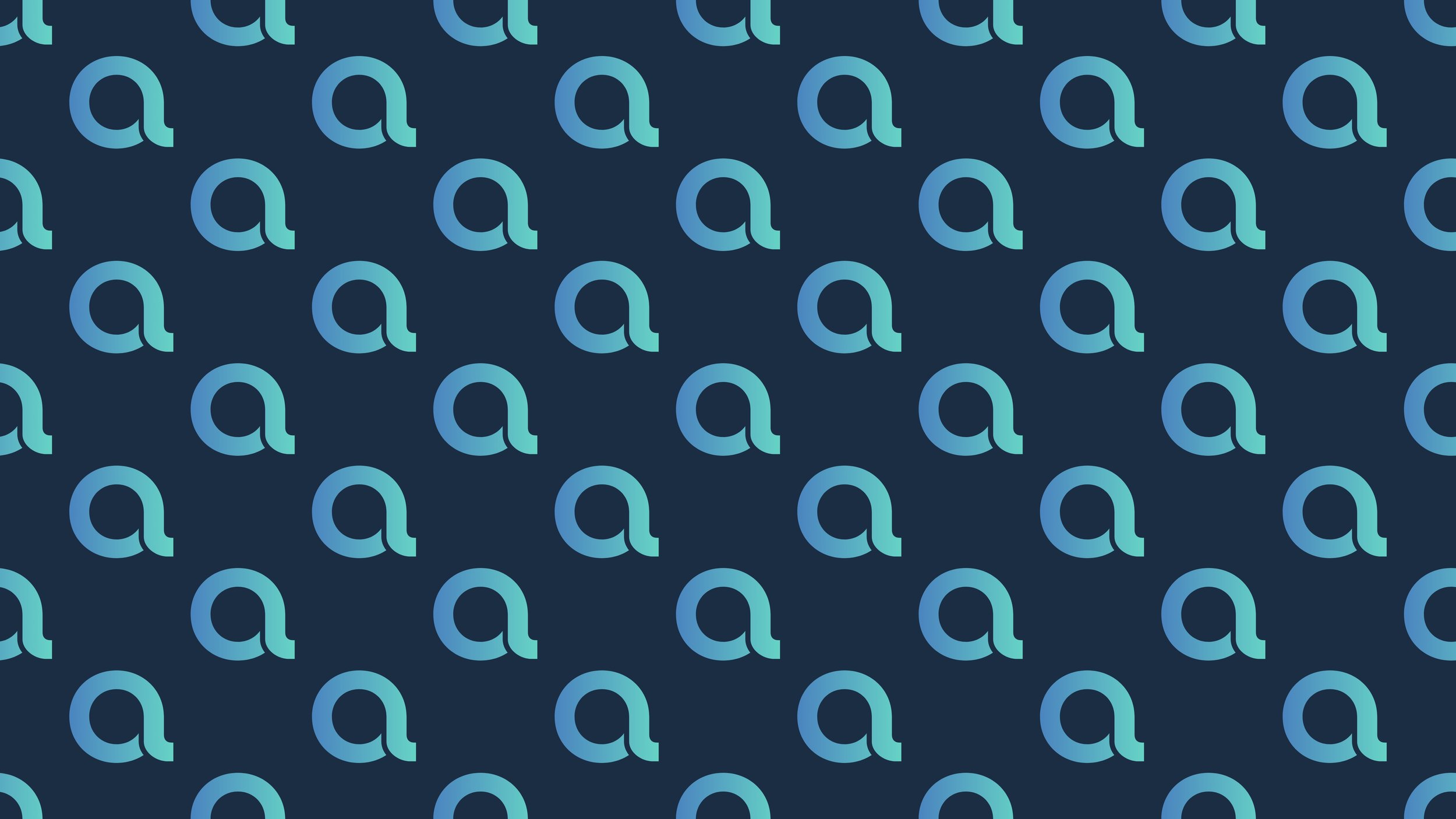 A pattern of lowercase letter 'a' in shades of blue on a dark background.