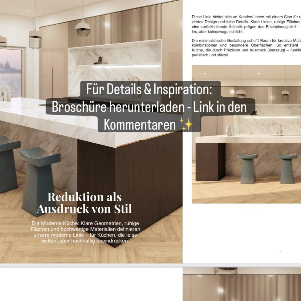 Unsere Brosch&uuml;re ist da - kompakt, inspirierend und voller Antworten. Lass dich von Materialien, Konzept und klare Linien inspirieren. ✨ Wir freuen uns auf dein Feedback. 💬 #wohninspiration #designk&uuml;che #m&ouml;belnachmass #wohnideen #mode