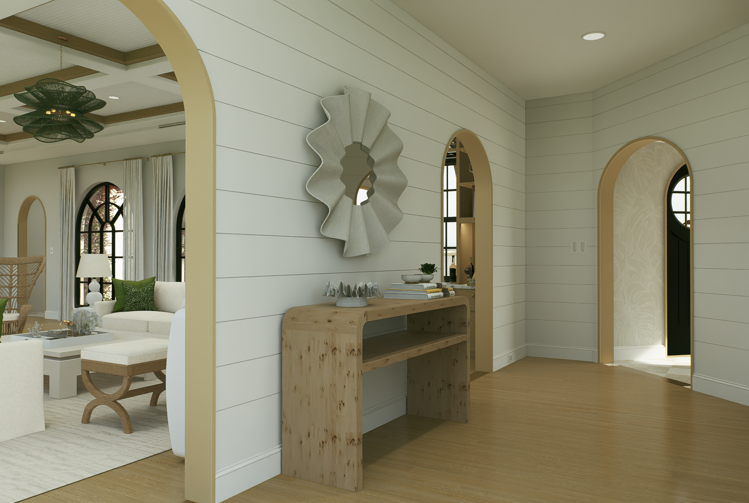 Hall to Kitchen + Living Area