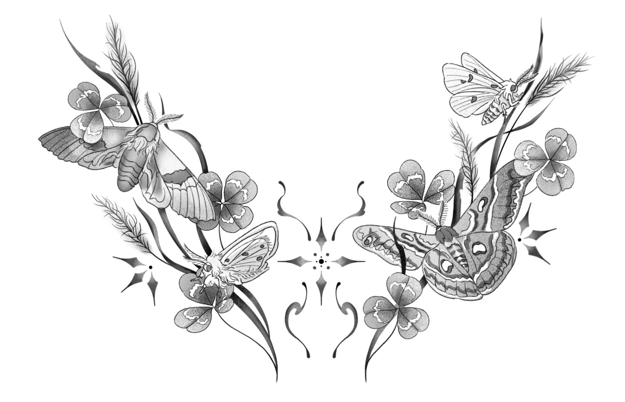 Fluttering (asymmetrical stomach tattoo) 2025