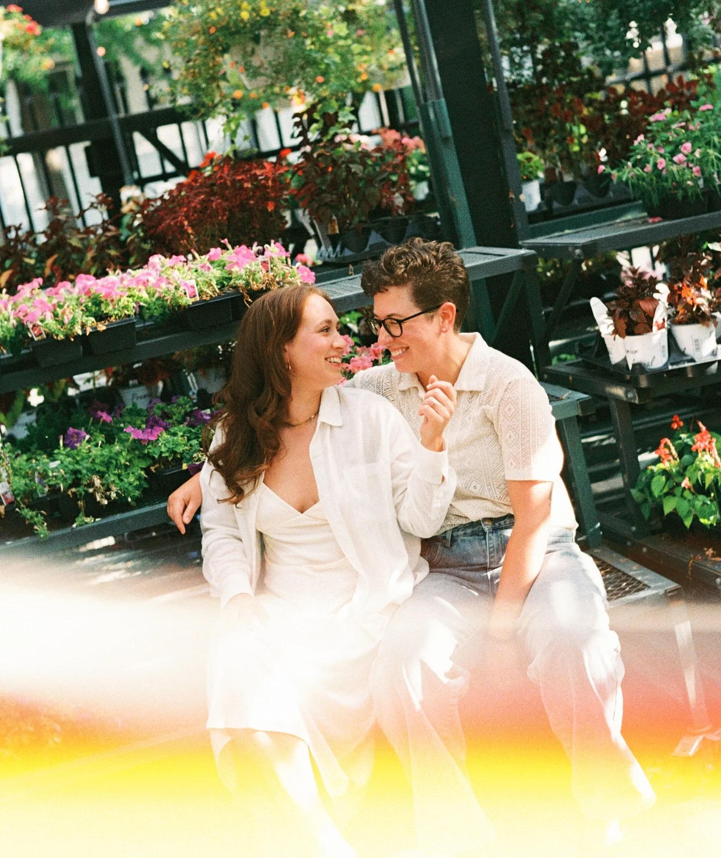 Ryn and Monica bringing the color into my life. I love walking away from engagement sessions with sore cheeks from smiling and a heart that feels two sizes too big.
.
Shoutout @olivesbloombox for the permission to shoot in their garden center. It&rsq
