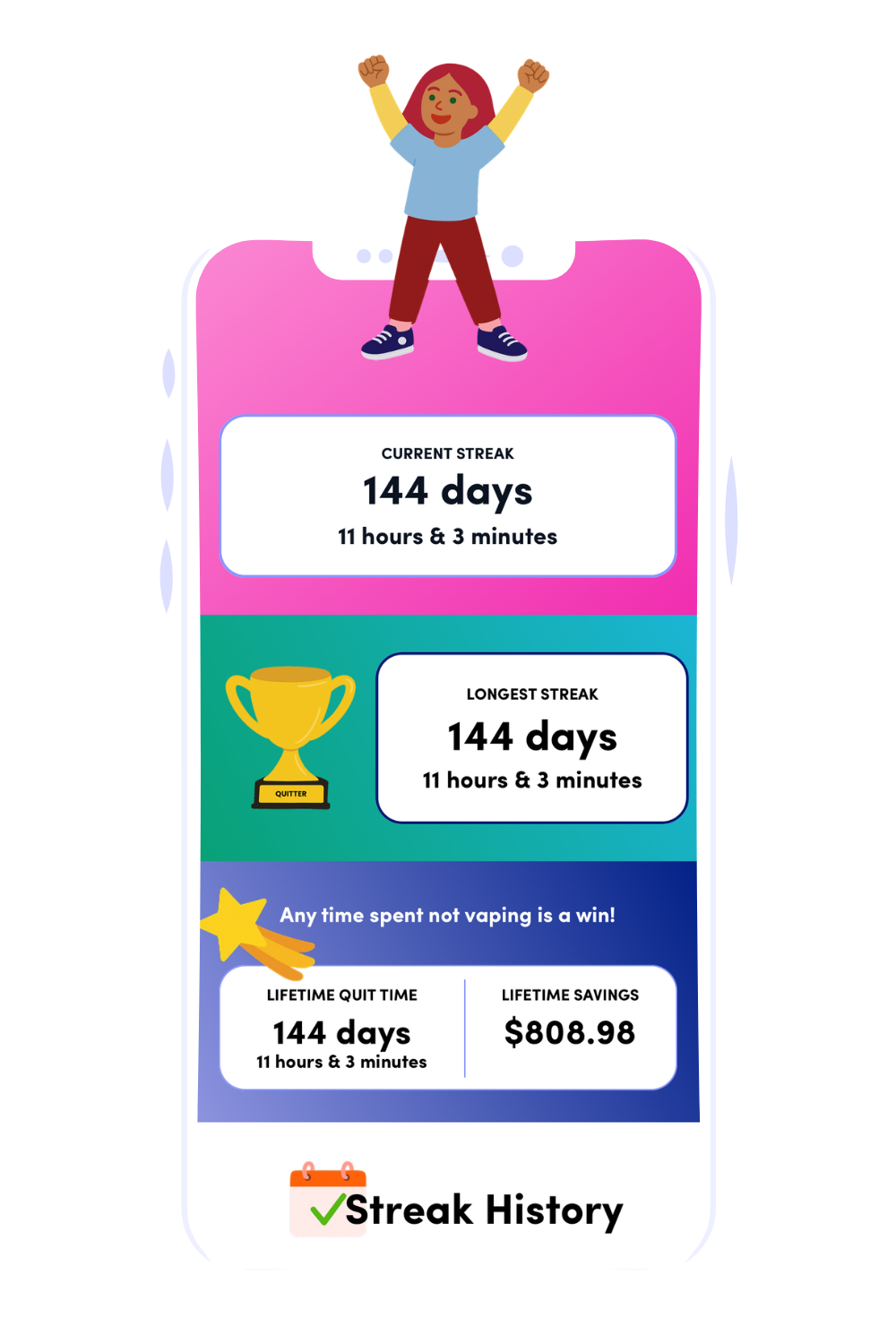 quit vaping app progress tracker