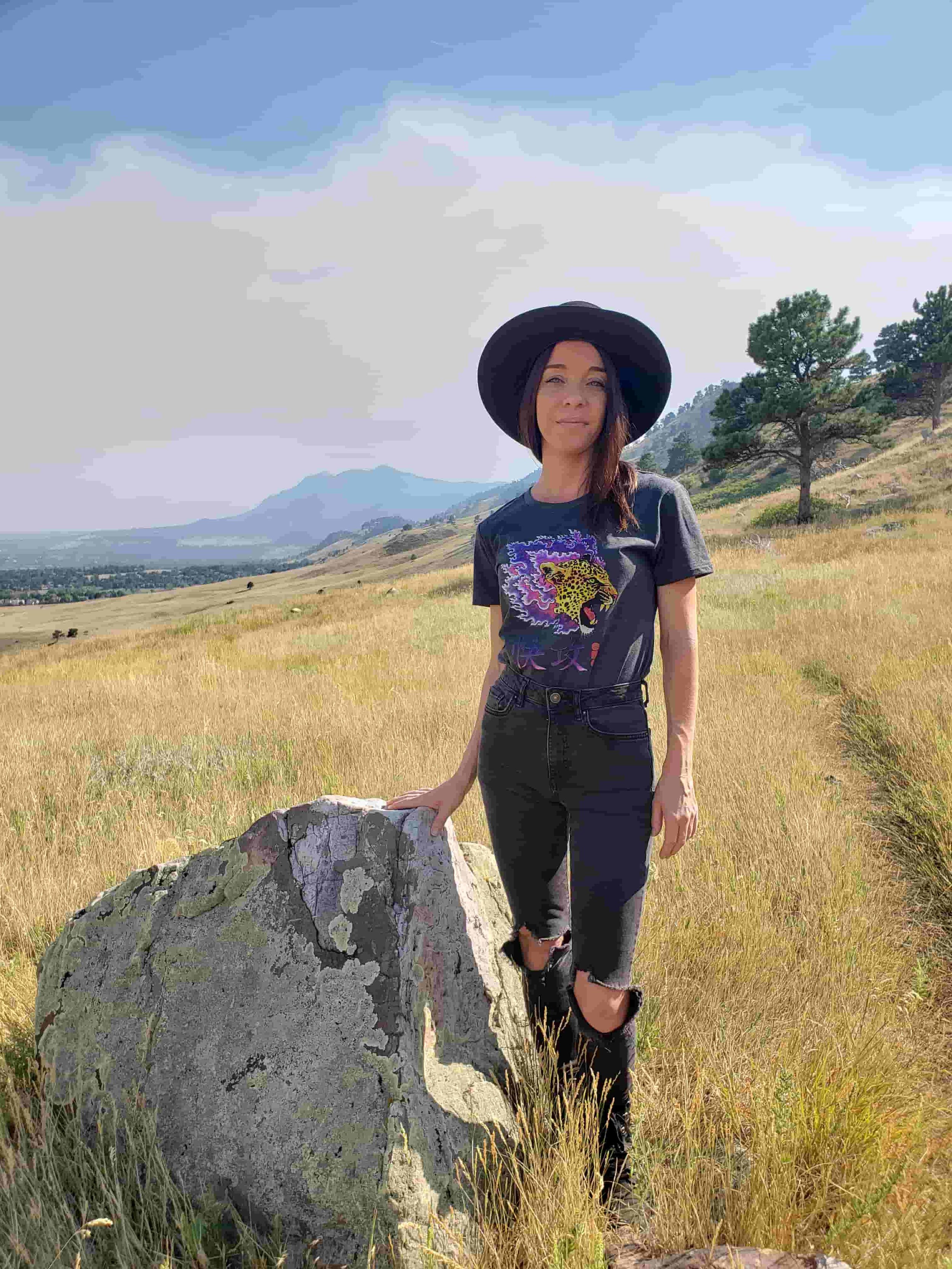 "Fast Break" t-shirt on model