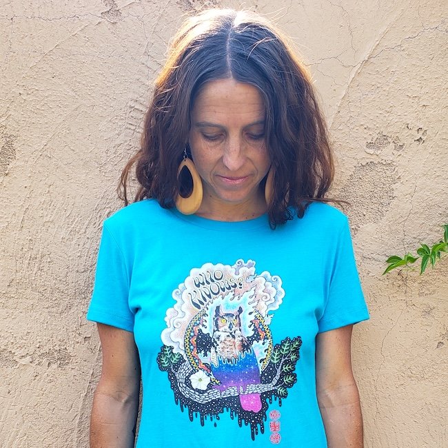 "Who Knows" t-shirt on model