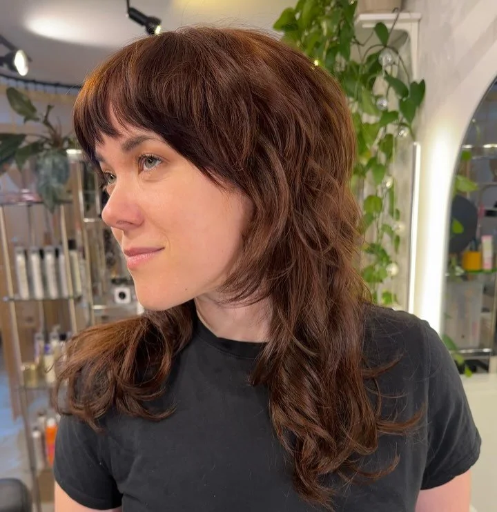 We love a good before and after. Also she wanted to cut alllll of it, and we met in the middle and we&rsquo;re obsessed. 😍 @sim4sim thanks for the trust. Xoxox see you in 7 months. 😉 

#brooklynsalon #brooklynhair #brooklynhaircuts #longshag #babeh