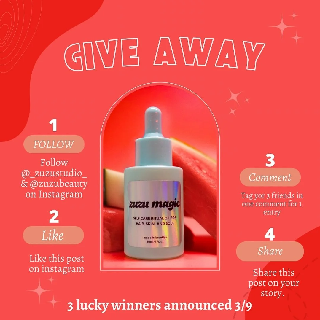 Happy women&rsquo;s day! In honor of our ladies I am honoring them by giving away 3 Zuzu magic hair oils and their beautiful carrying cases. See story for details! Good luck! 😘