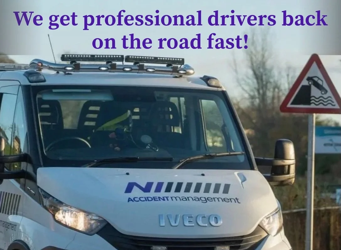 Drive a Commercial Van or Fleet vehicle?
Off the Road and Losing Money?

A non-fault accident can stop your work overnight.
No vehicle = no income.

NI Accident Management can help.

We get professional drivers back on the road fast, without the stre
