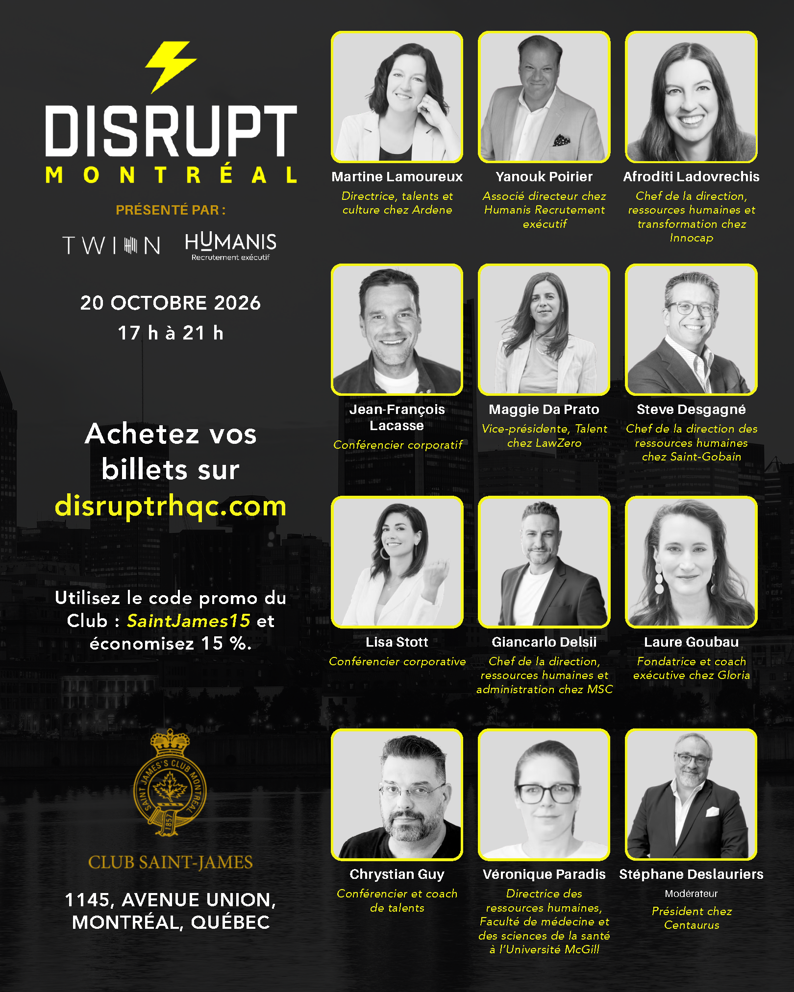 DisruptRH Montréal |&nbsp;Mardi 20 octobre 2026