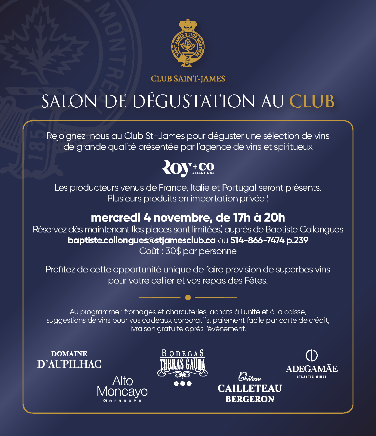 Salon de Dégustation | Mercredi 4 novembre