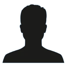 Silhouette of a person's head and shoulders, facing forward.