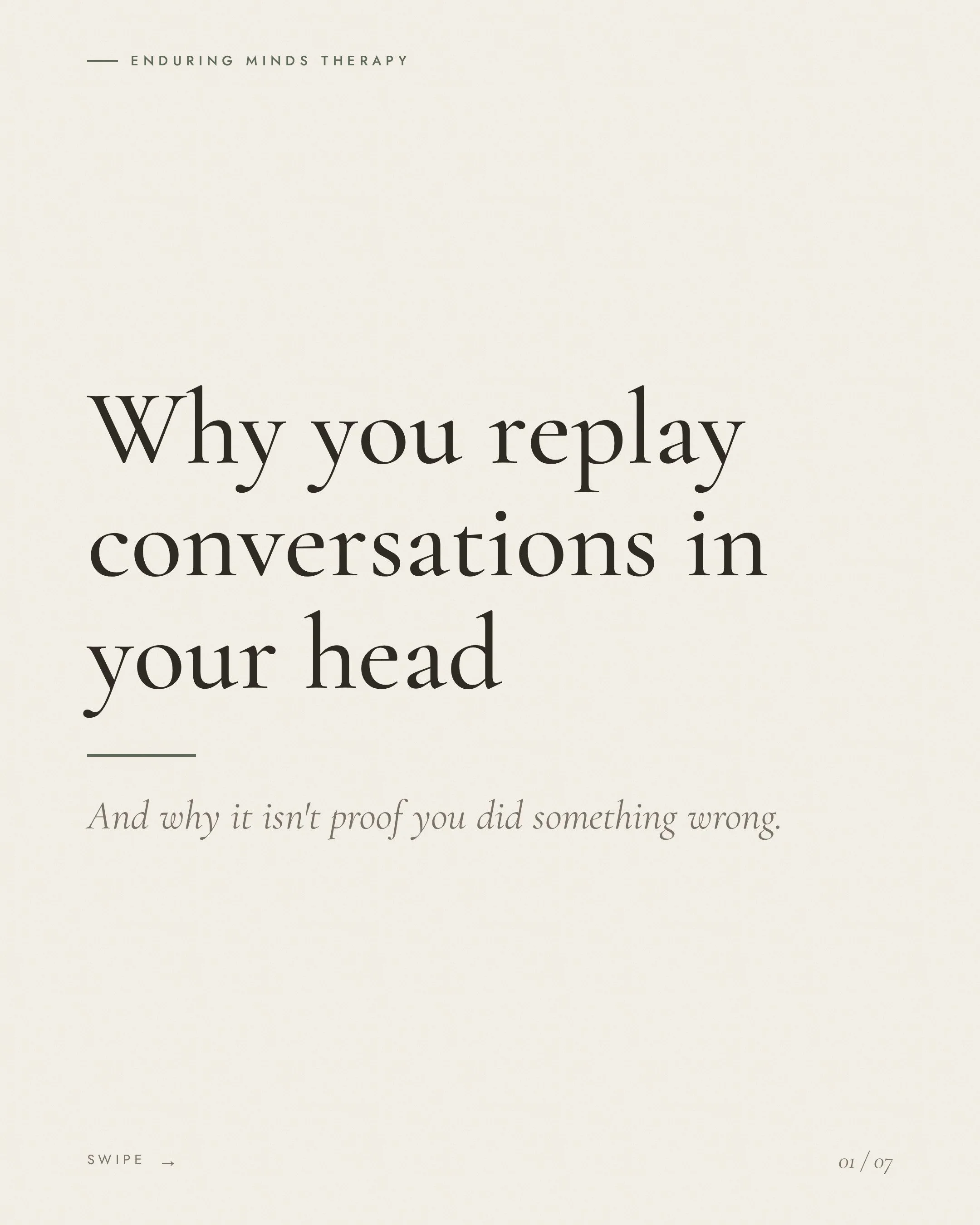 Why You Replay Conversations in Your Head: Understanding Mental Rumination