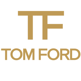 Tom Ford logo in gold letters