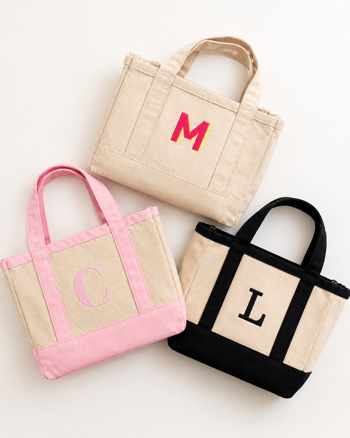 Mini Initial Tote Bag