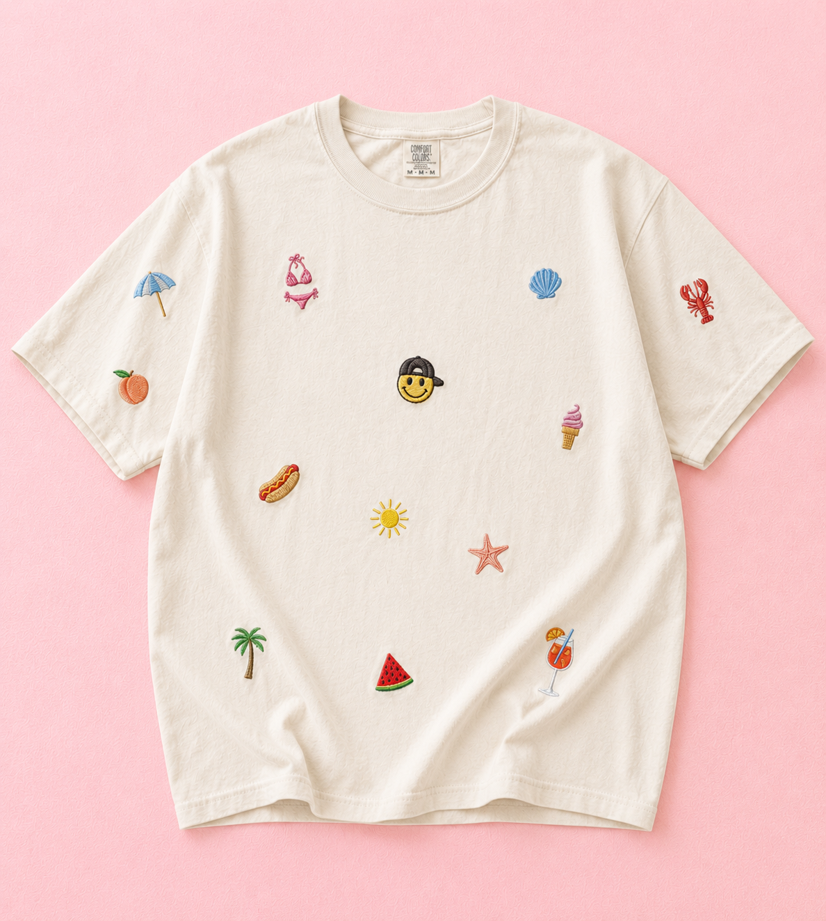 Summer Icon Embroidery Tee