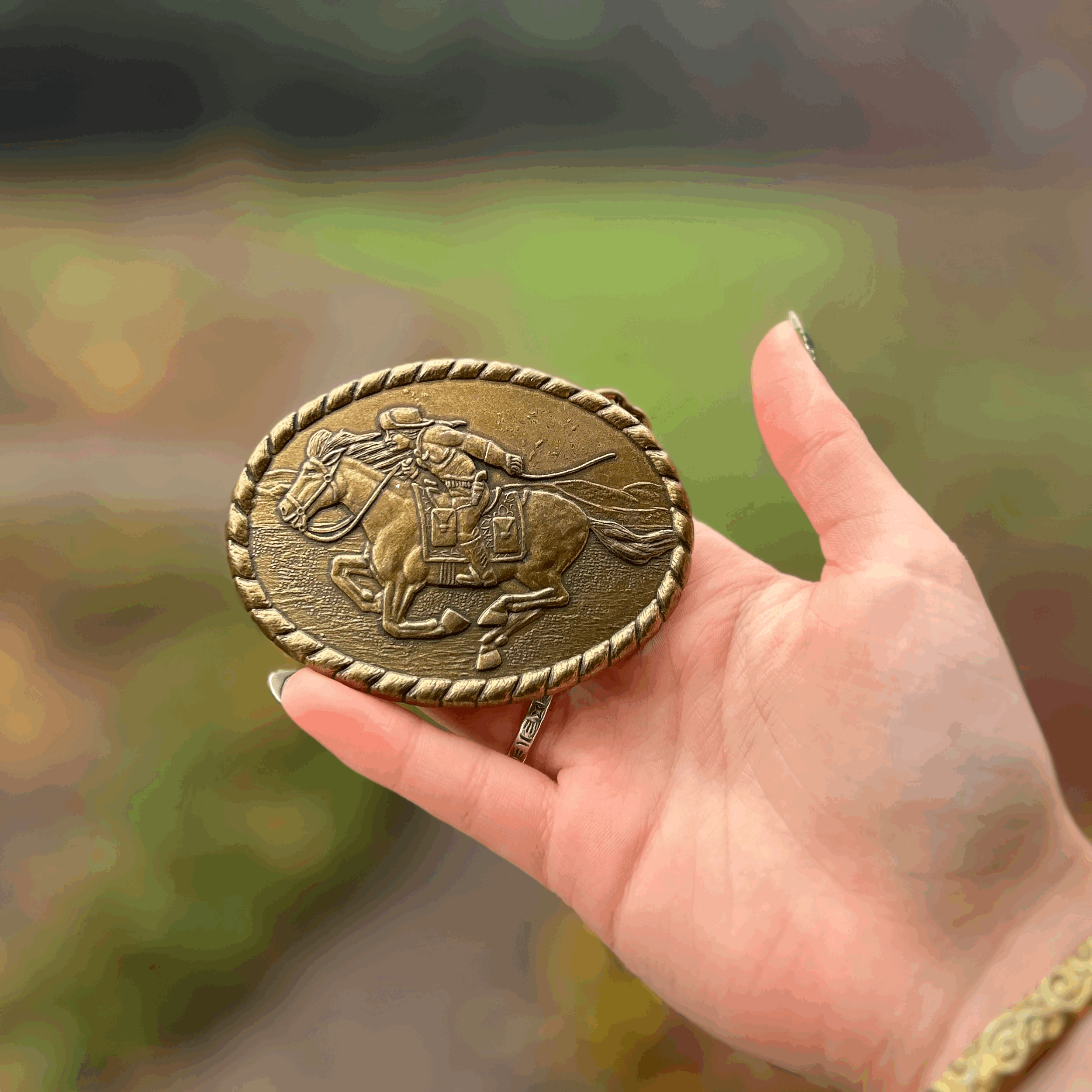 Vintage Pony Express Gold Buckle