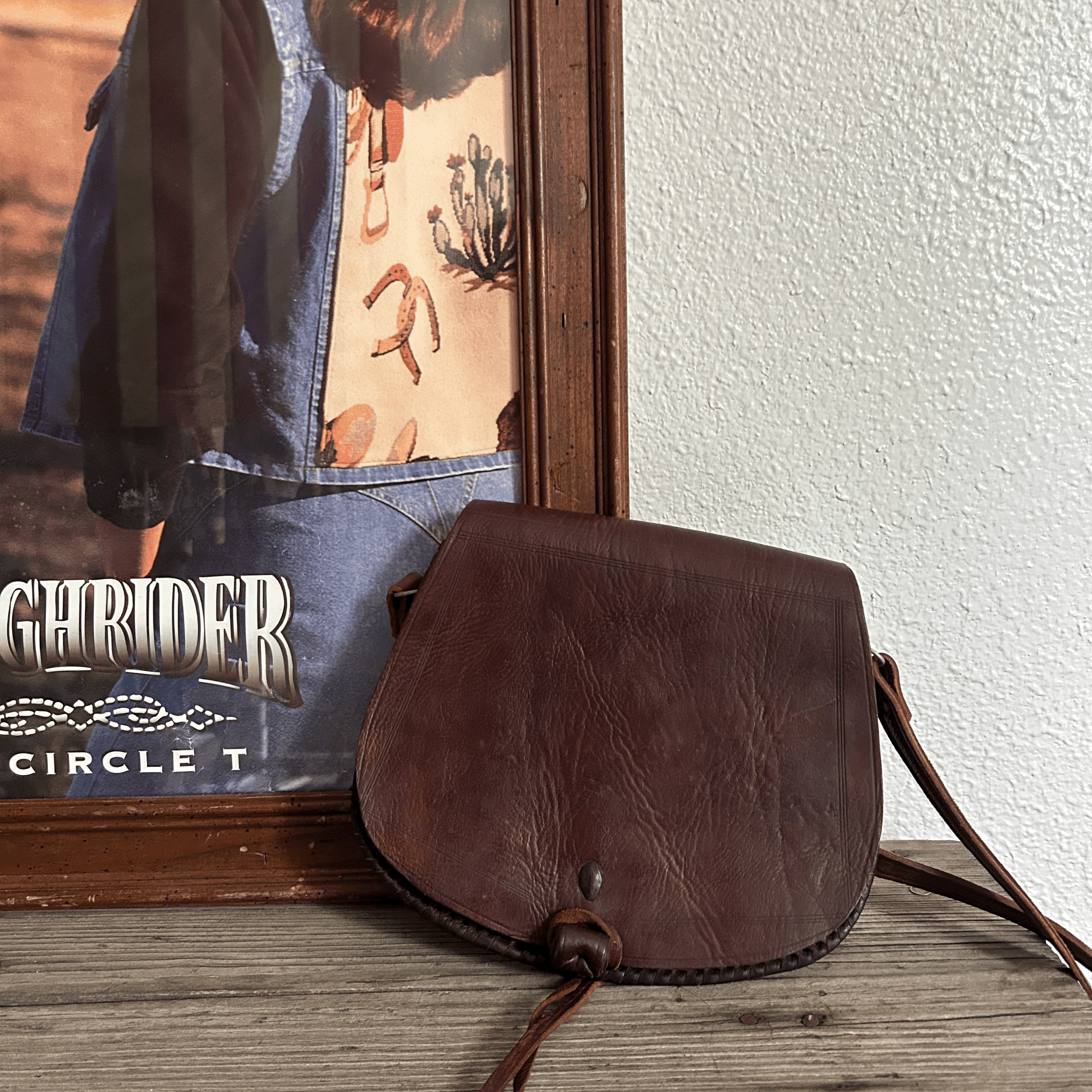Dark Leather Saddlebag