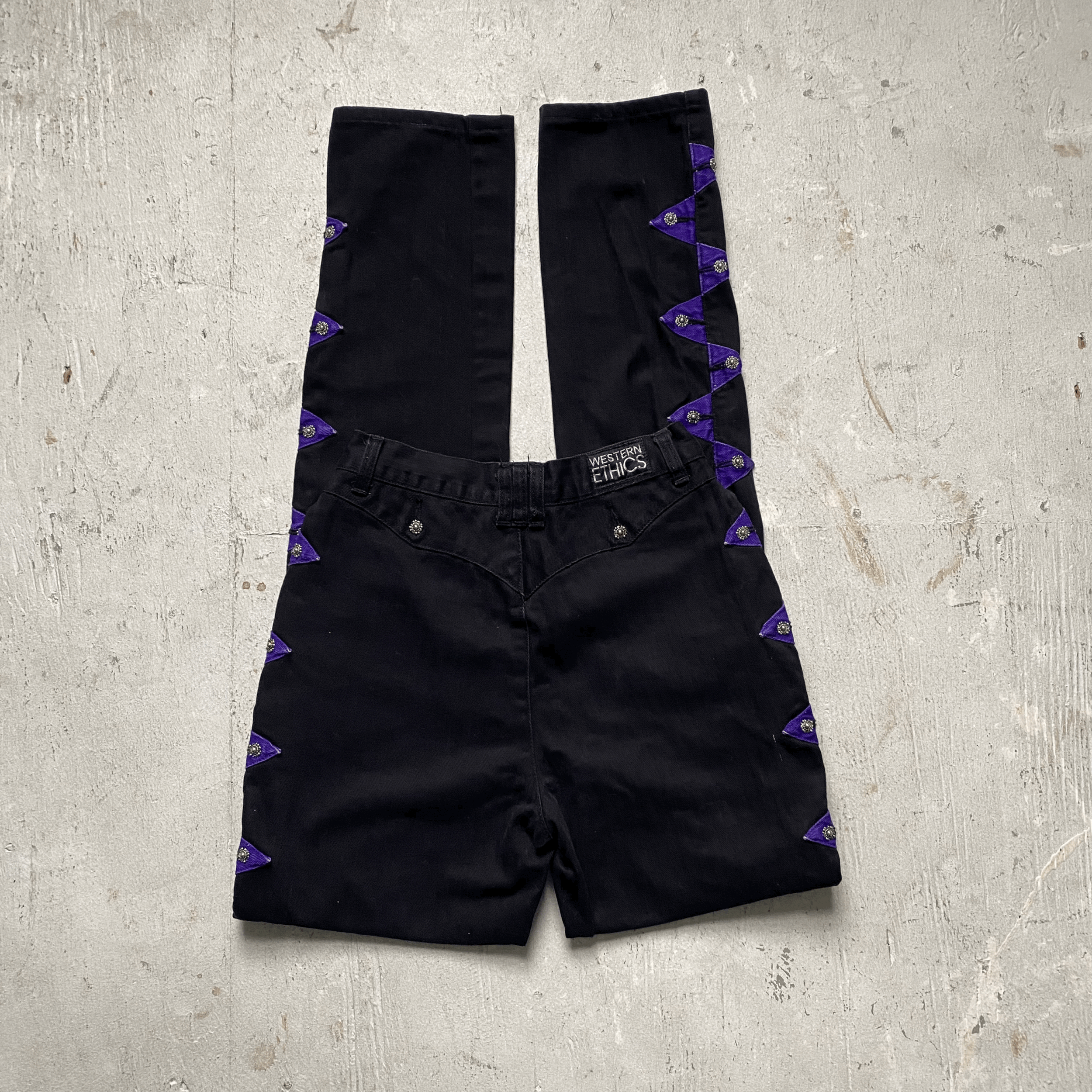 Black and Purple Western Ethics Jeans 26"