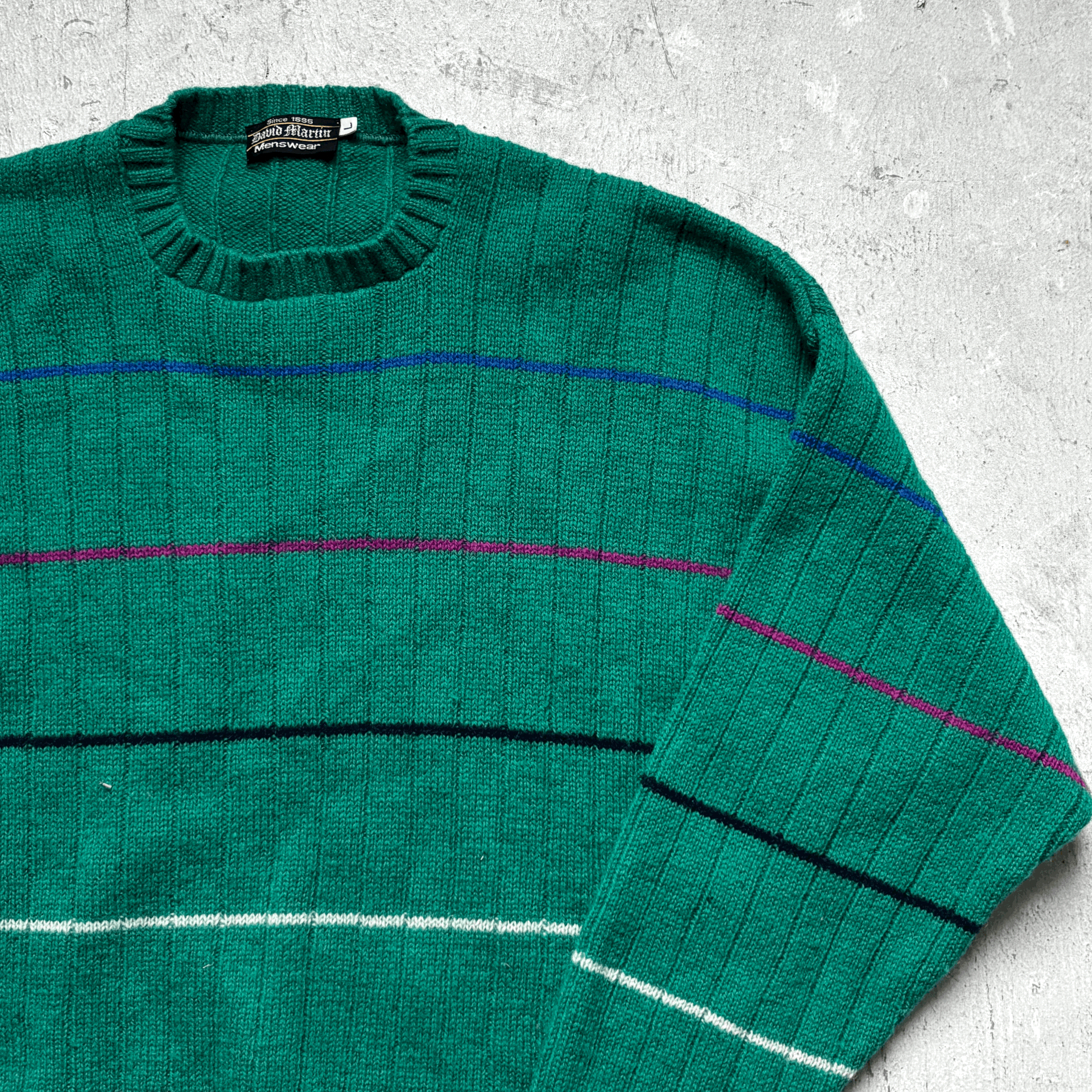 Evergreen Striped Sweater - Large
