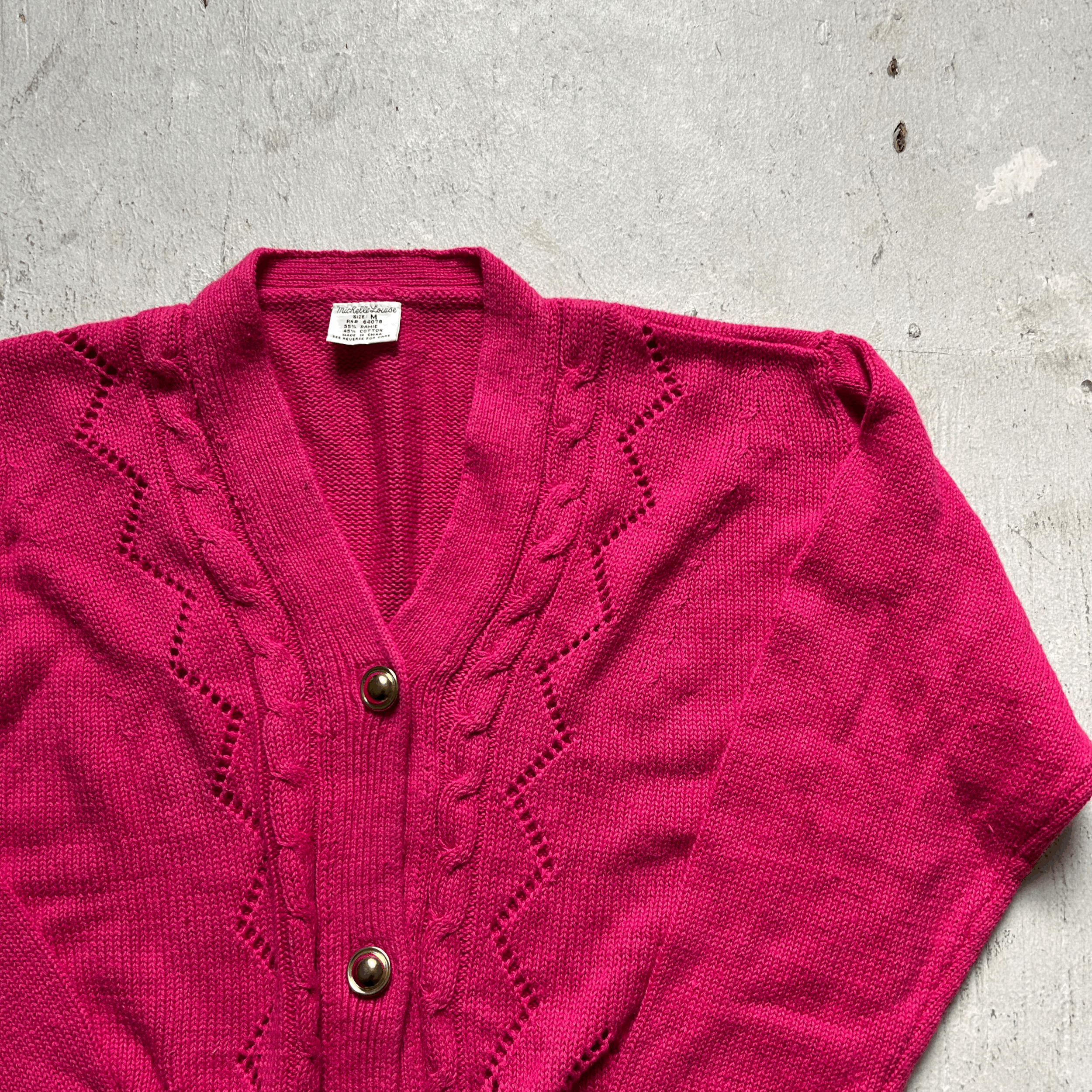 Hot Pink Cowgirl Sweater - Medium