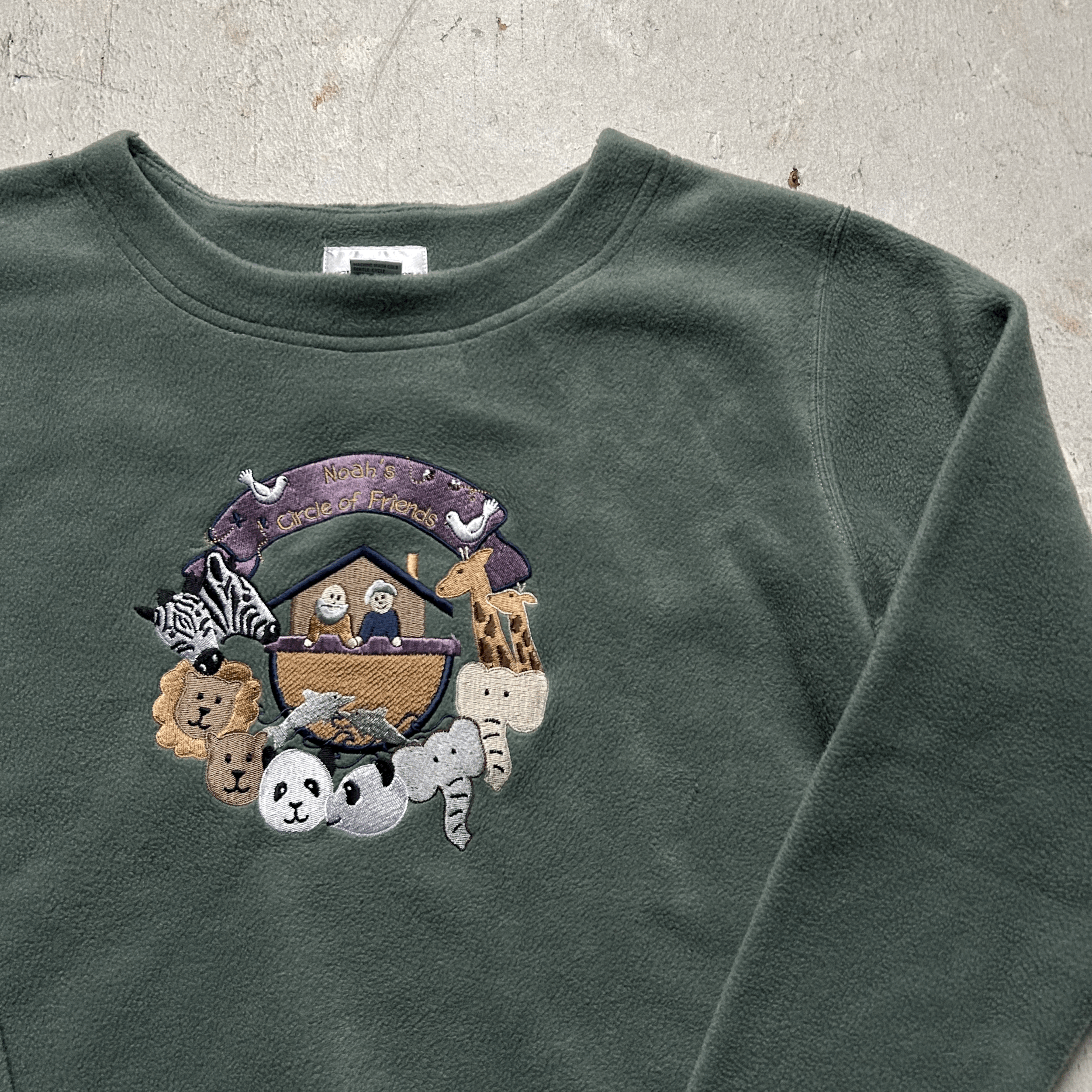 Sage Green Noah's Ark Fleece - Medium