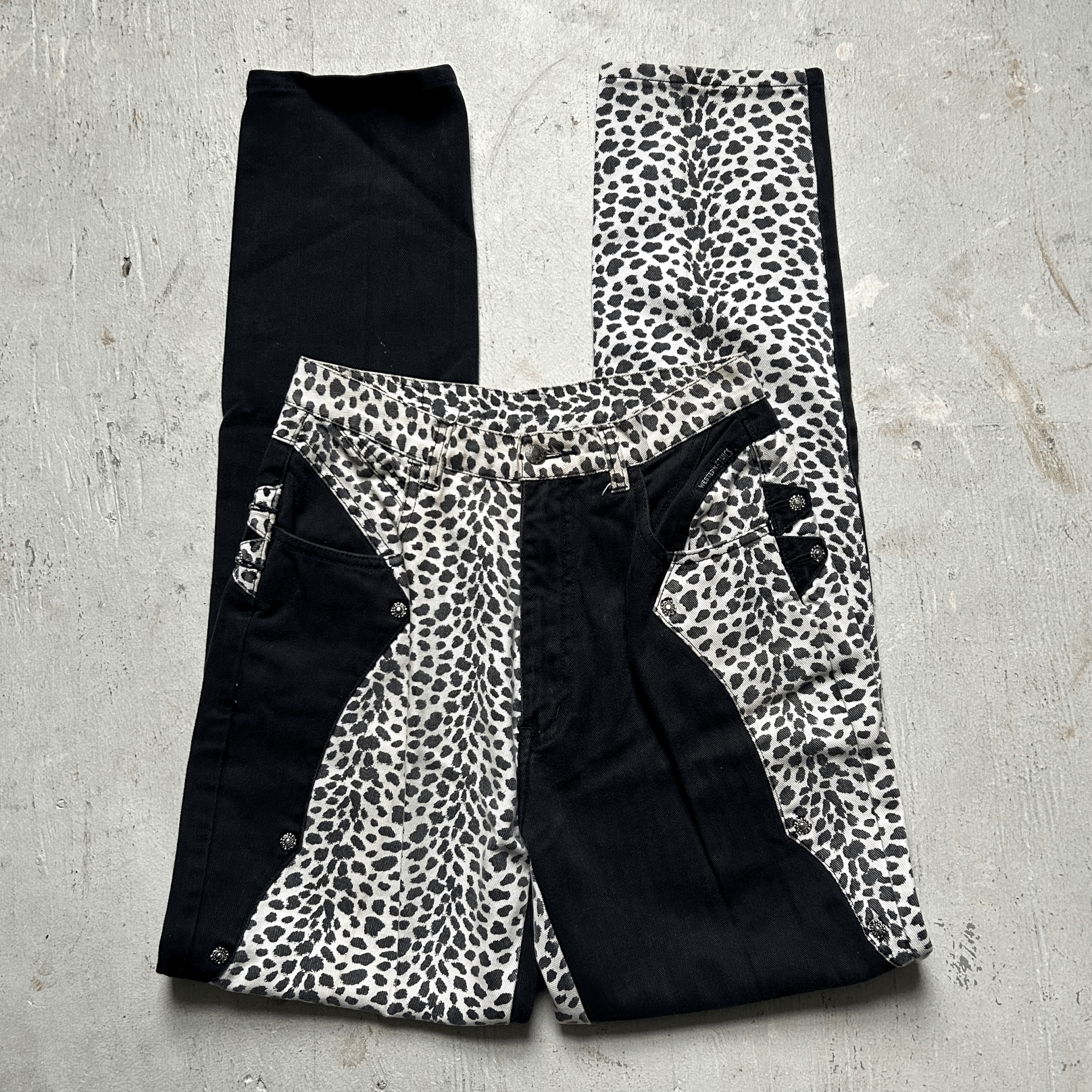 Rare Leopard Print Western Ethics Jeans 28"
