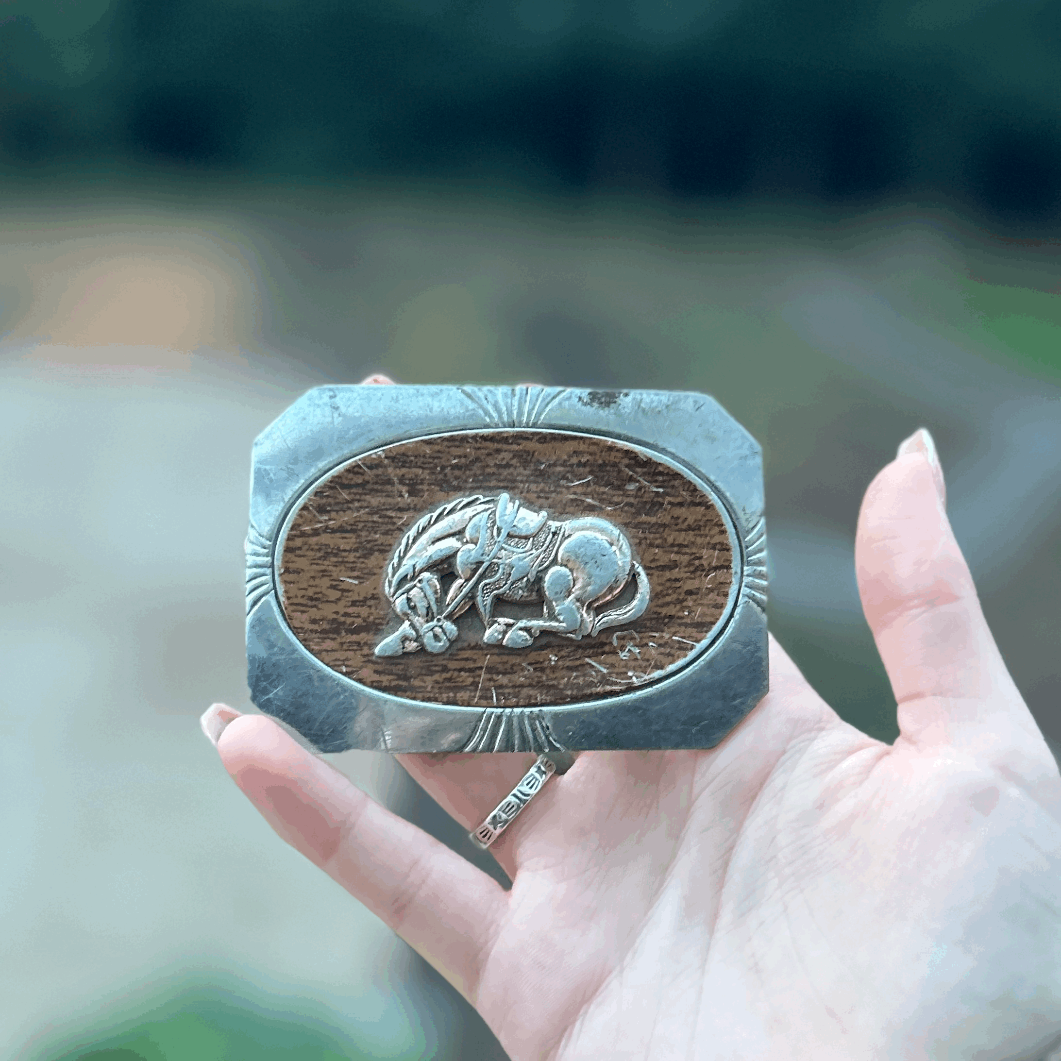 Vintage Horse Belt Buckle