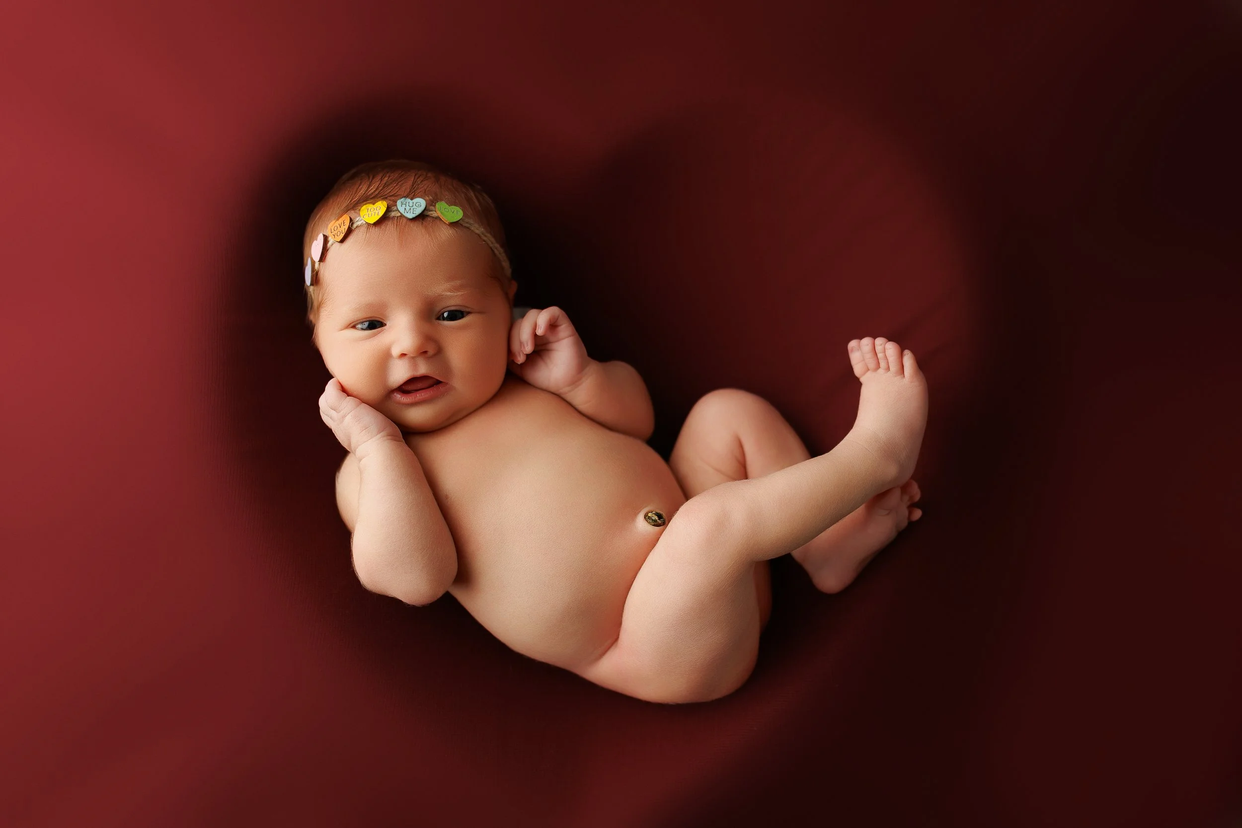 Lake Charles newborn photographer — sleepy newborn studio portrait