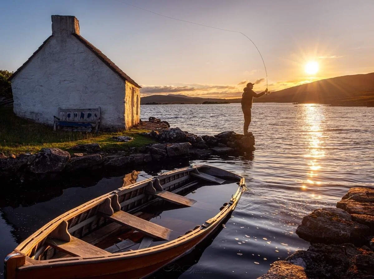 Fishing, Screebe lake, Connemara, Co Galway_TI7Y7Q.jpg