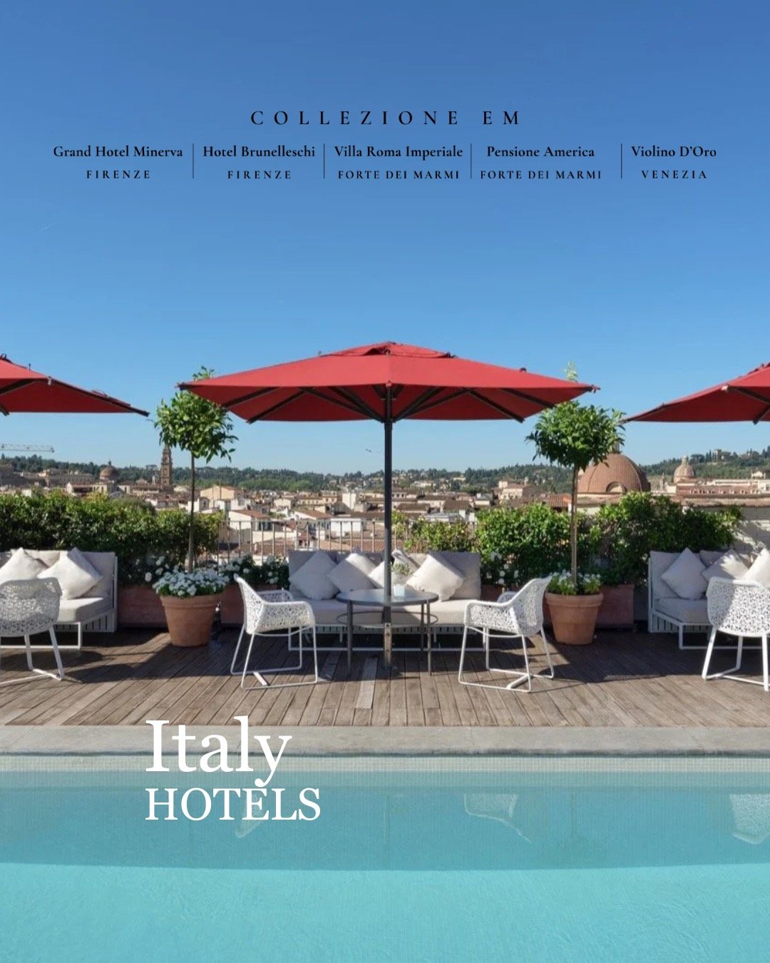 Collezione EM &ndash; Italian Elegance, Rooted in Heritage 🇮🇹✨

Collezione EM is a hotel group owned by a Florentine family for over 30 years. The collection features boutique hotels deeply rooted in their locations, offering sophisticated luxury f