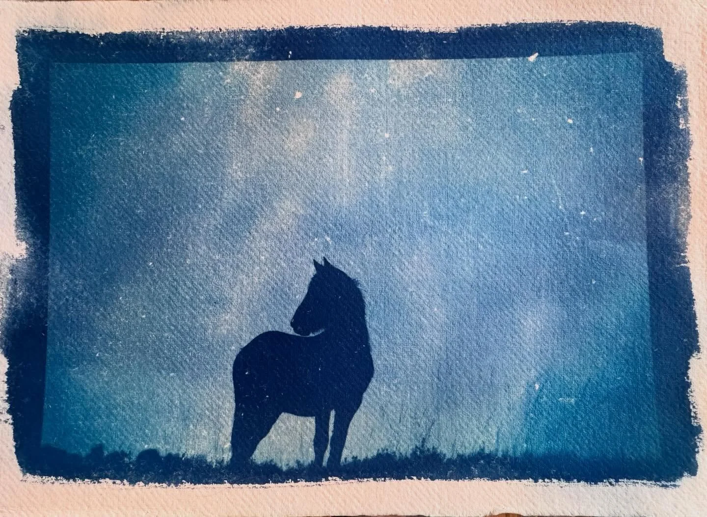 I&rsquo;ve been having a day in the studio today, experimenting with something a little new, combining cyanotype prints with white charcoal to add expressiveness and draw out what the chemistry alone can&rsquo;t quite capture.

I&rsquo;m not sure yet