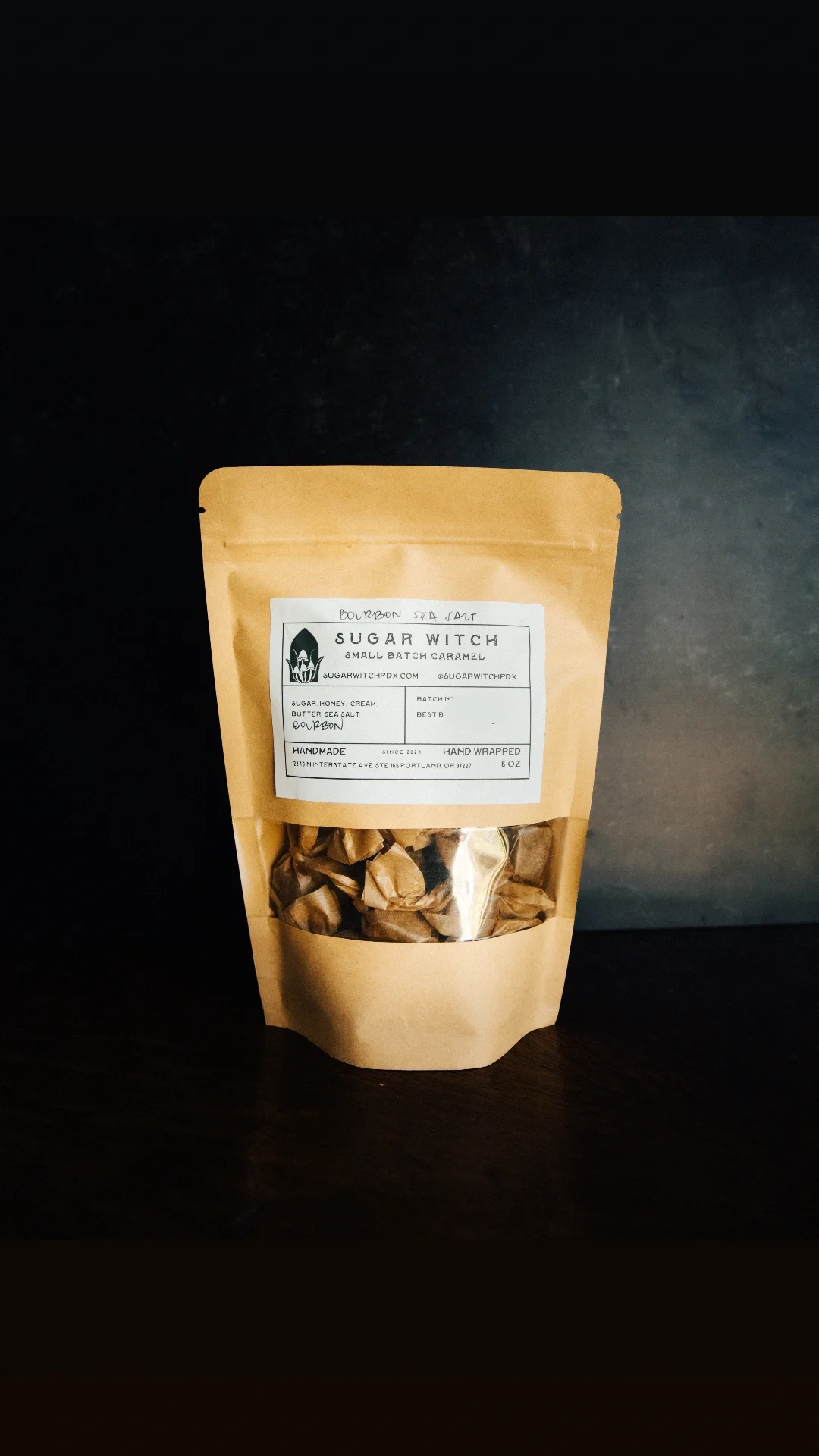 Bourbon + Smoked Sea Salt Caramel
