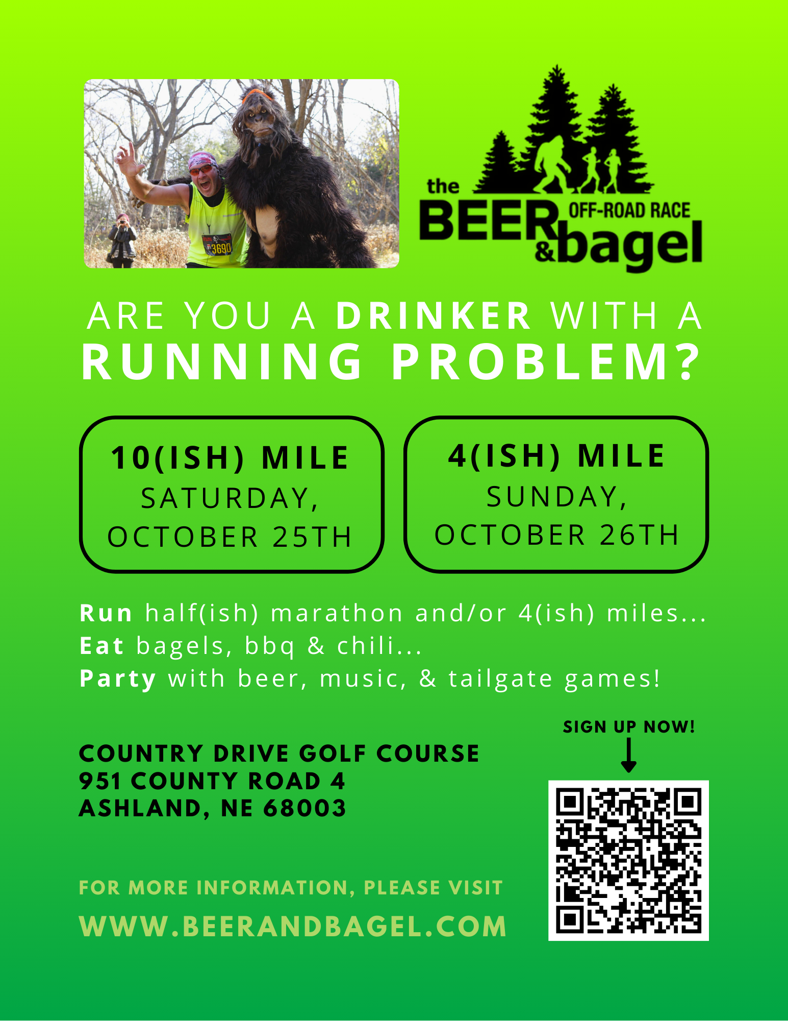Beer and Bagel 4 ish and 10 ish off road run