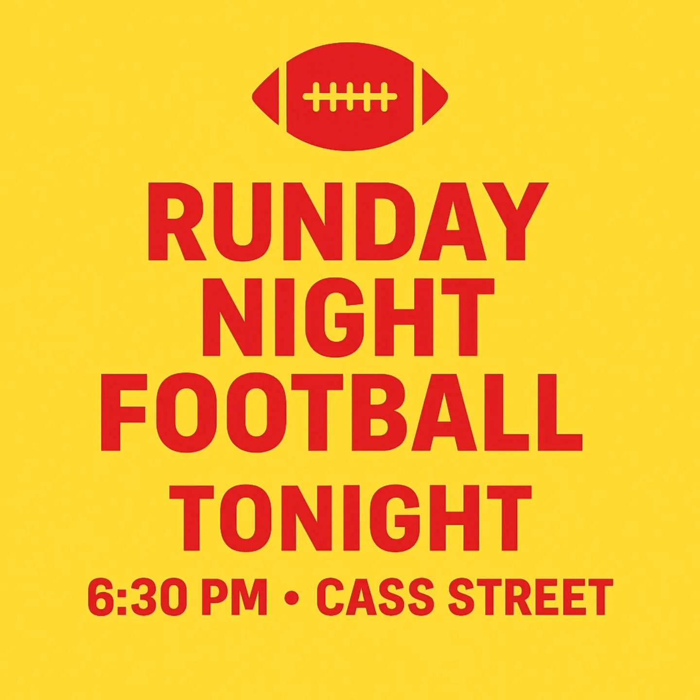 🏈 It&rsquo;s RunDay Night Football!

The lights are on, the temps are perfect, and the Chiefs are on the big screen!
Join us tonight at Peak Performance &ndash; 78th &amp; Cass Street for a fun combo of miles + Monday Night Football vibes.

🕡 Run a