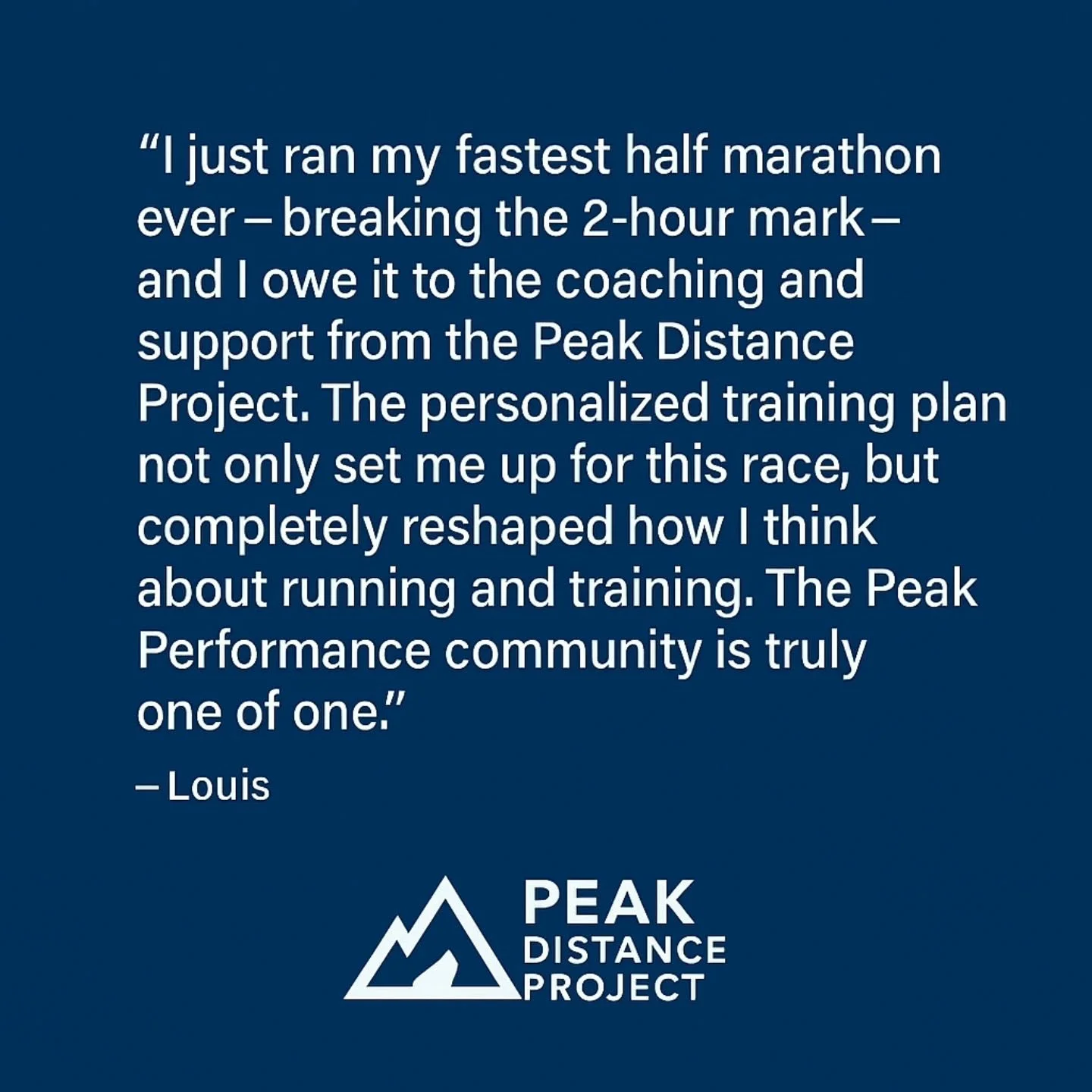 Big congrats to Louis on a huge PR and an incredible race at the Good Life Halfsy! 🎉
This is what happens when smart training, committed coaching, and a supportive community come together. 💙

If you&rsquo;re ready to train with structure, confidenc