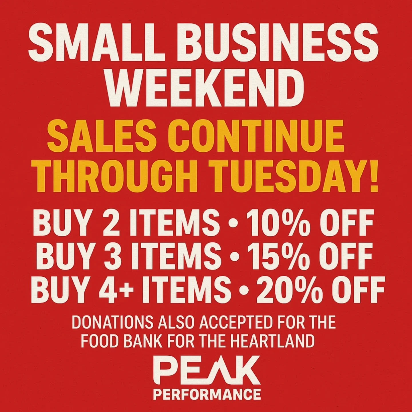Missed us this weekend? You&rsquo;ve still got time!
🔥 Small Business Weekend sales continue through Tuesday!

🛍️ 10% off 2 items
🛍️ 15% off 3 items
🛍️ 20% off 4+ items
🎁 $100 Gift Card = $15 Reward

Come grab those holiday gifts (or treat yours