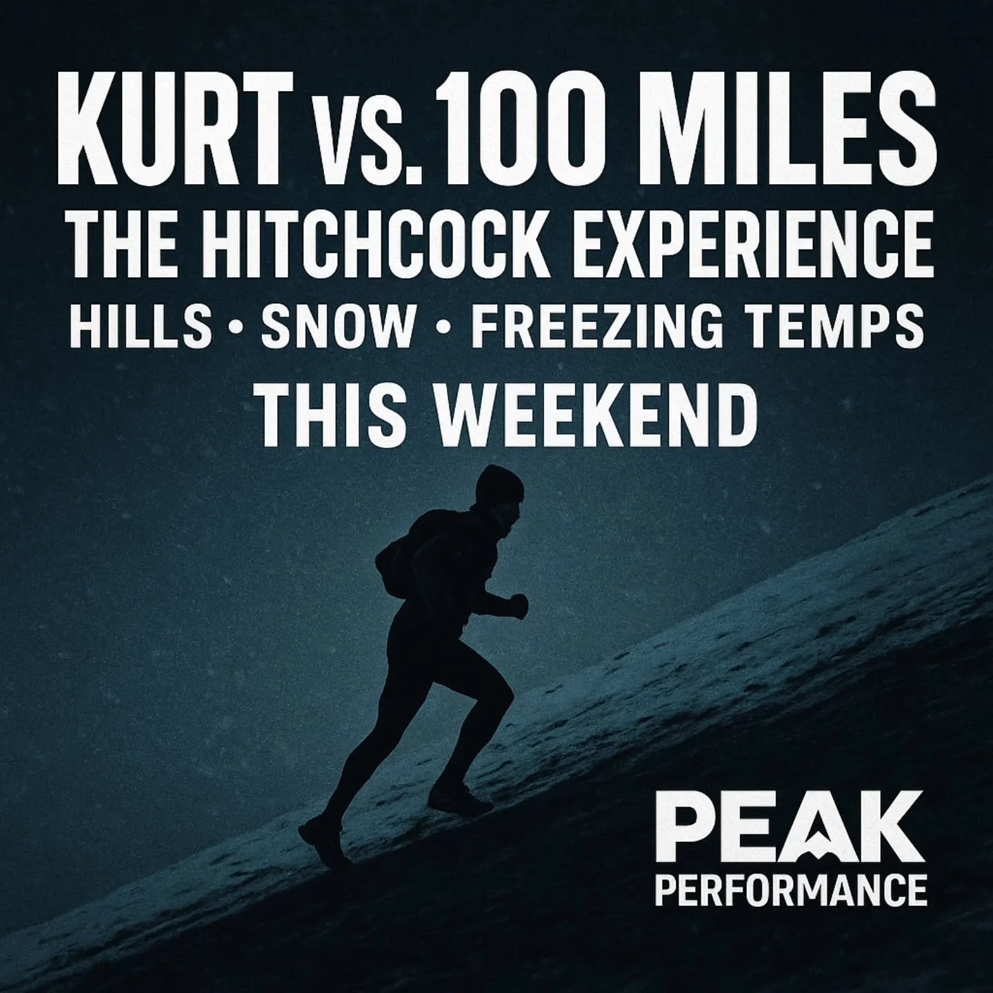 🏃&zwj;♂️ 100 MILES. HILLS. SNOW. FREEZING TEMPS.
This weekend, our very own Kurt &mdash; Cass Street Store Manager and Peak Distance Project Coach &mdash; is taking on The Hitchcock Experience 100-miler.

This race is brutal. The terrain is unforgiv