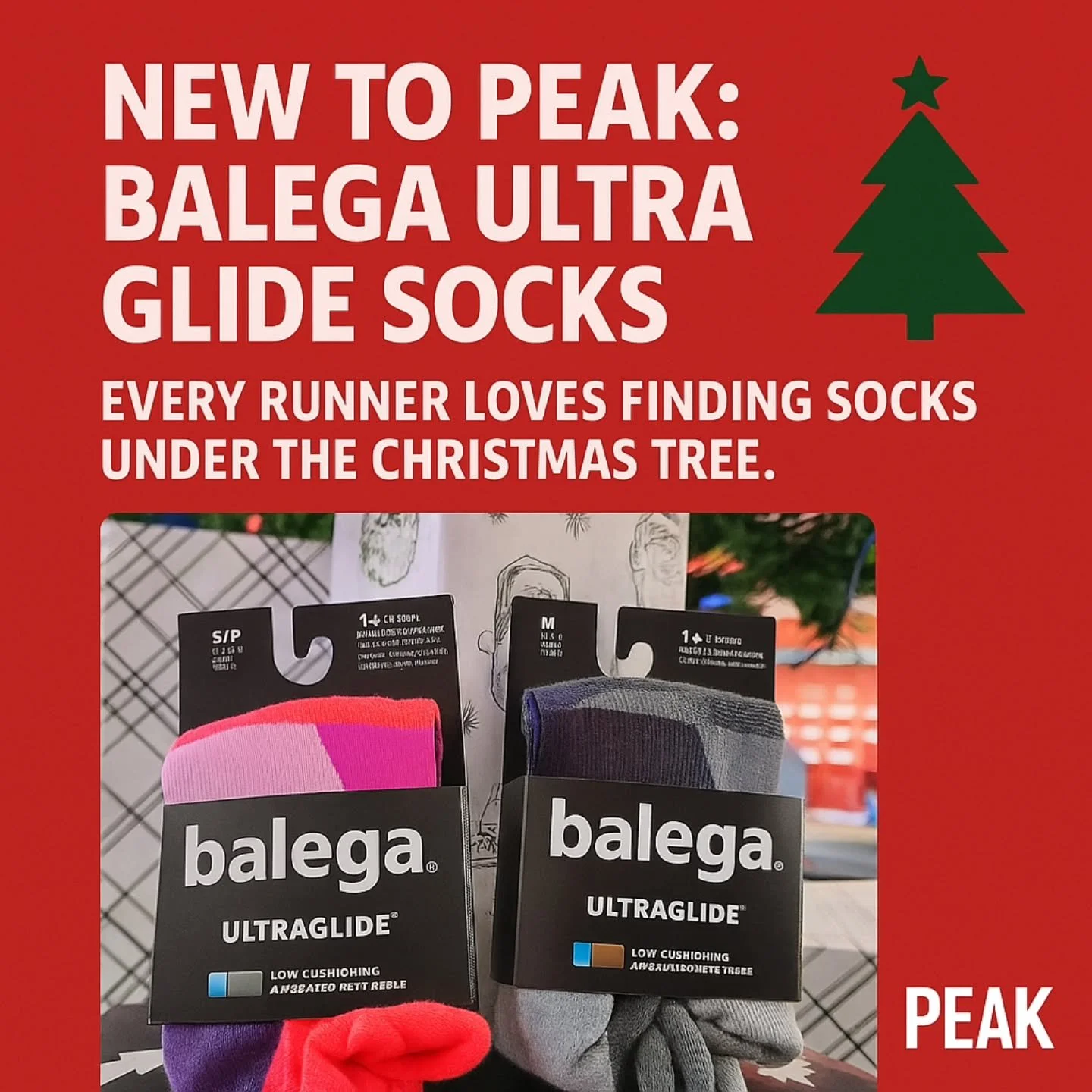 Say hello to your new favorite running sock &rarr; Balega Ultra Glide
✔ Anti-blister friction-reducing yarns
✔ Moisture-management for dry feet
✔ Deep heel pocket + seamless toe
✔ Cushioned where it counts

Just arrived at Peak and perfectly giftable