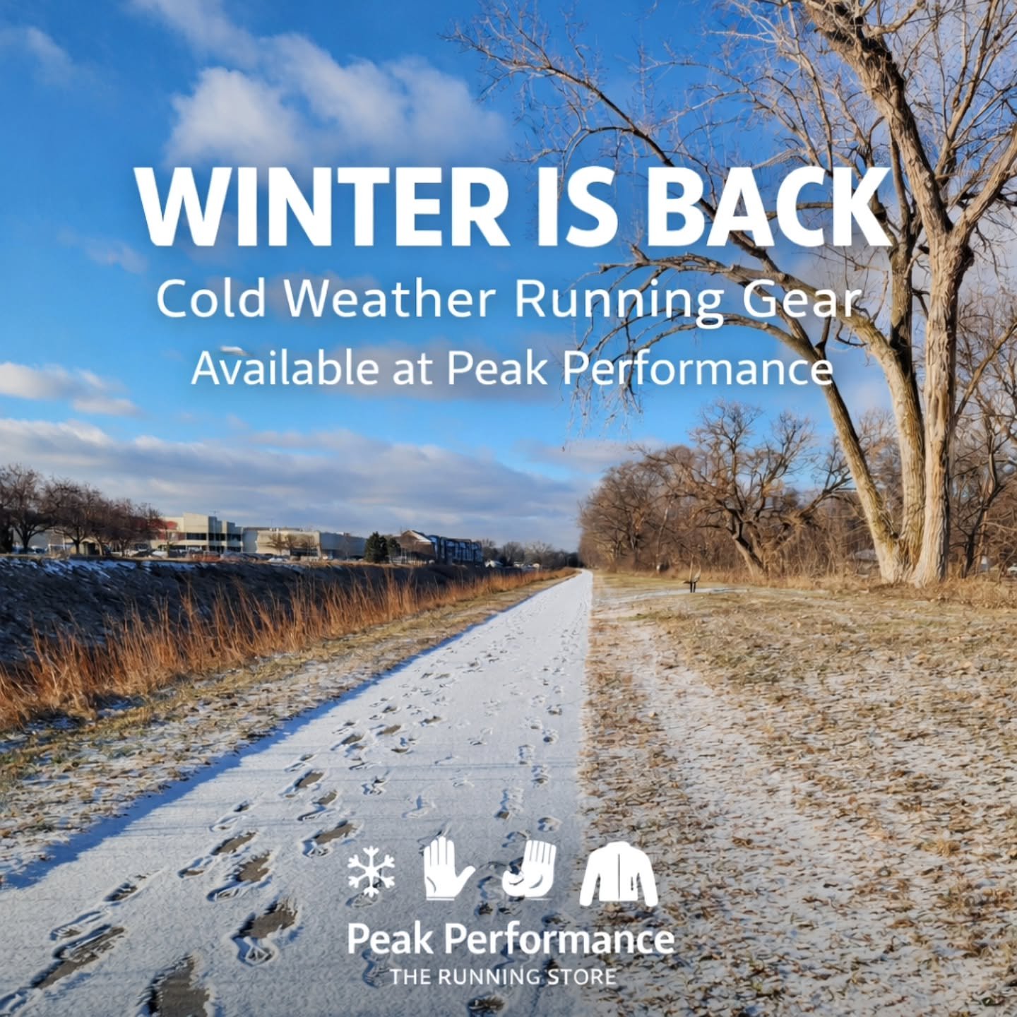 Winter showed up again&hellip; but so did we. ❄️🏃&zwj;♀️

Cold temps call for smart layers, warm accessories, and gear that actually works. Stop by Peak Performance and get everything you need to keep running strong all season long.

#PeakPerformanc