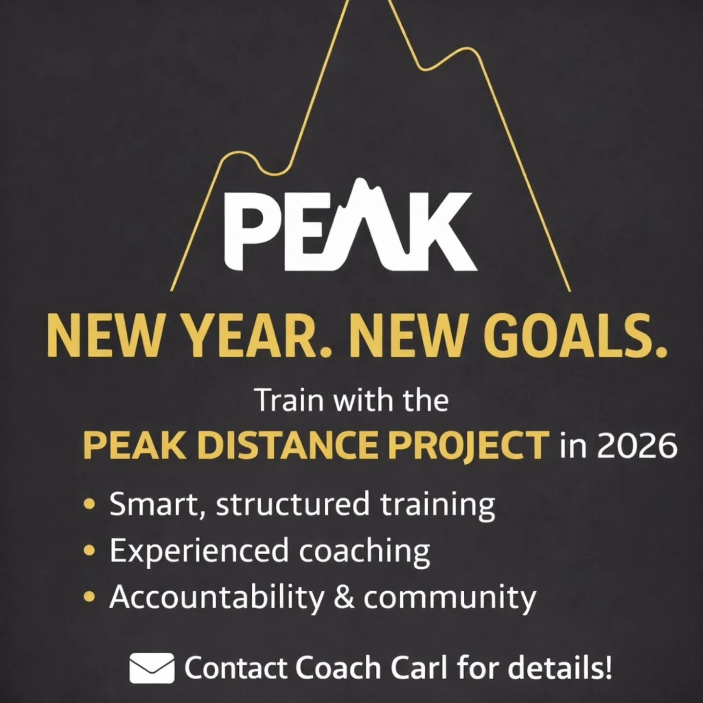 New year. New goals. Same commitment. 💪

The Peak Distance Project is here to help you turn those 2026 running goals into a plan you can actually follow&mdash;whether you&rsquo;re chasing a PR, running your first race, or just building consistency.
