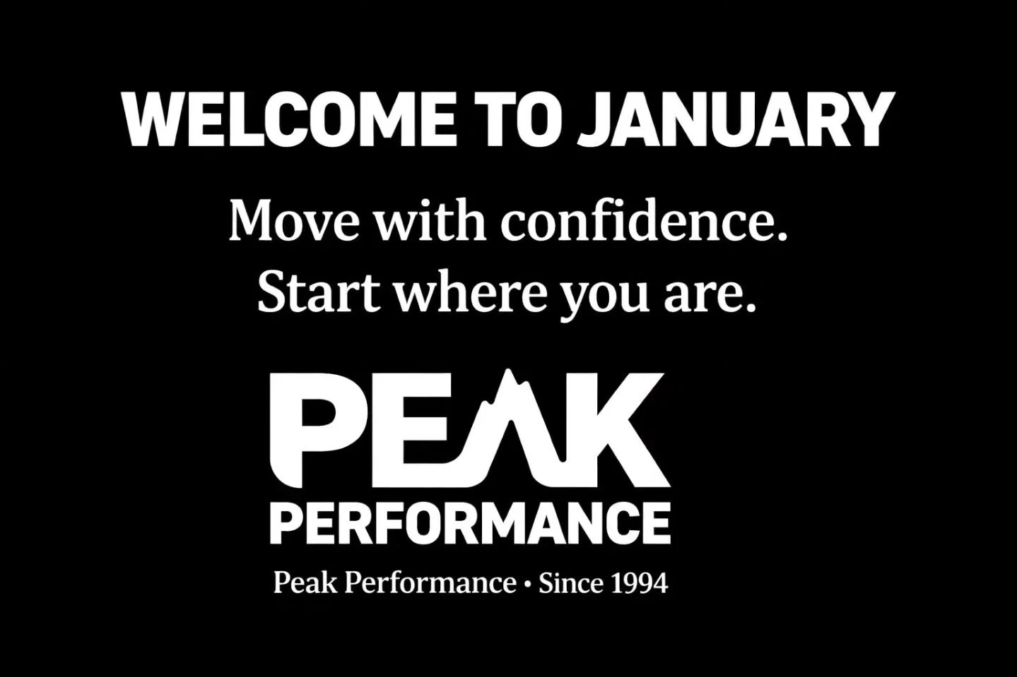 January doesn&rsquo;t need perfection.
It needs consistency.

Move with confidence.
Start where you are.

Whether you&rsquo;re lacing up for your first run, getting back into a routine, or chasing a new goal &mdash; we&rsquo;re here for every step.

