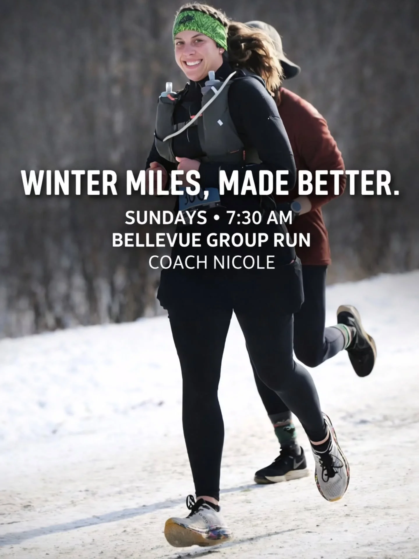 BELLEVUE GROUP RUN ❄️
Sundays &bull; 7:30 AM
📍 36th &amp; Samson | Bellevue
👟 All paces welcome

If you&rsquo;re wondering how people keep showing up when it&rsquo;s cold&hellip;
Coach Nicole is a great person to ask.

She grew up in Maine, which m
