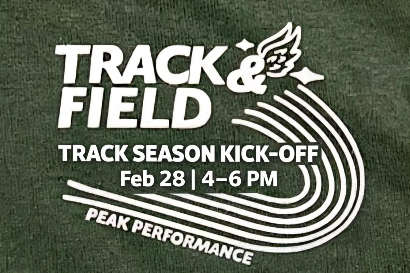 TRACK SEASON IS COMING 🏃&zwj;♂️
Save the date for our Track Season Kick-Off at Peak

🗓 Saturday, Feb 28 | 4&ndash;6 PM
👟 Student athlete perks
🎽 Gear, shoes &amp; expertise
📍 Peak Performance 78th &amp; Cass

Same brands. Completely different ex